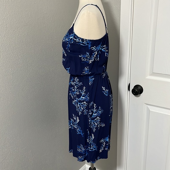 Old Navy Coral Print Spaghetti Strap Sleeveless Mini Dress - Picture 4 of 16